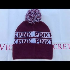 Victoria Secret PINK Burgundy Beanie
